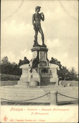Contorni - Piazzale Michelangiolo - Il Monumento Firenze, Italy Postcard Postcard