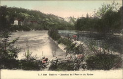 Genève - Jonction de l'Arve et du Rhône Postcard