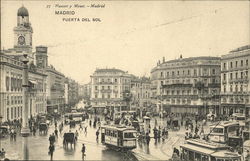 Puerta del Sol Madrid, Spain Postcard Postcard Postcard