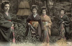 Women in Kimonos Postcard