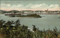 View over Town and Harbor Postcard