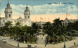 Lima: "Plaza de Armas." (Peru.) Postcard Postcard Postcard