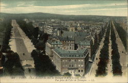 Les Avenues du Bois, de Boulogne, et de la Grande Armie Postcard