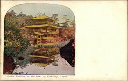 Golden Pavilion on the Laka at Kinkakuji Postcard