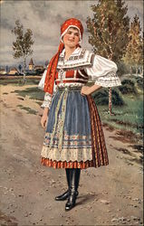 Ceskoslovenské Národni Kroje Postcard