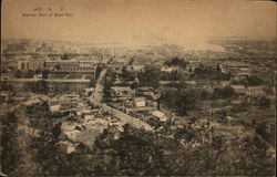 Birds-eye view of city Postcard