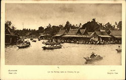 Canal Life, Siam Bankcock, Thailand Southeast Asia Postcard Postcard