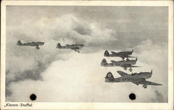 Nazi Klemm-Staffell KL-35 Fighter Planes In Flight Germany Nazi Germany Postcard Postcard