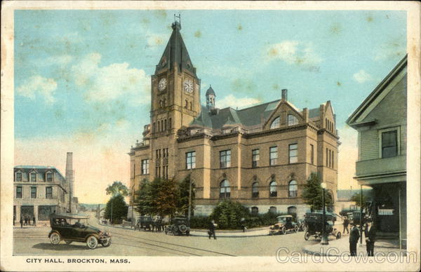 Street View of City Hall Brockton Massachusetts