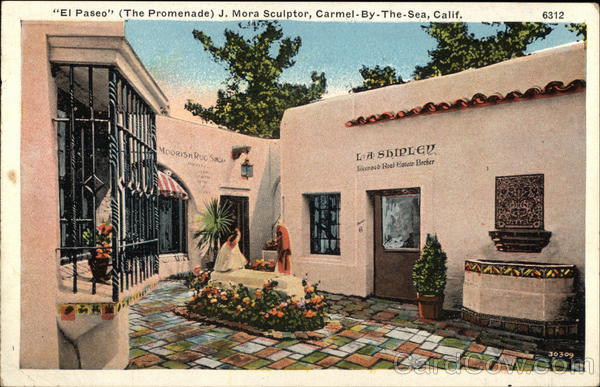 El Paseo (The Promenade), J. Mora, Sculptor Carmel-By-The-Sea California