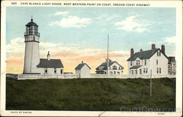 cape Blanco Light House, Most Western Point on Coast, Oregon Coast Highway Sixes