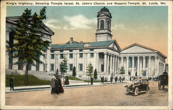 King's Highway - Temple Israel, St. John's Church and Masonic Temple St. Louis Missouri
