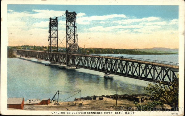 Carlton Bridge over Kennebec River Bath Maine