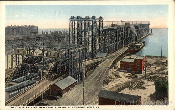 The C. & O. Ry. Co's. New Coal Pier No. 9 Newport News Virginia