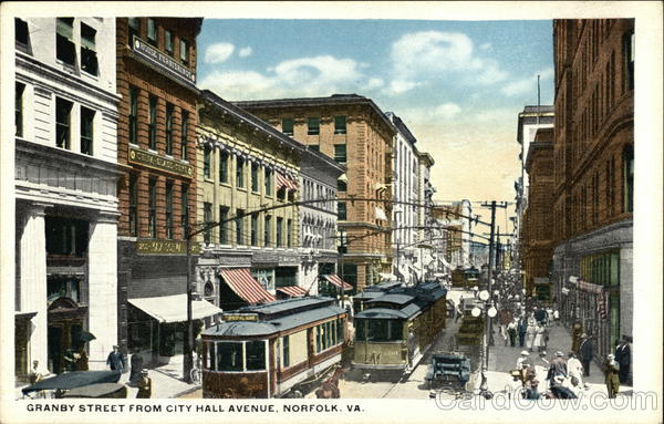 Granby Street from City Hall Avenue Norfolk Virginia