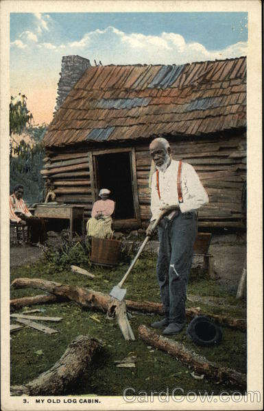 My Old Log Cabin Black Americana