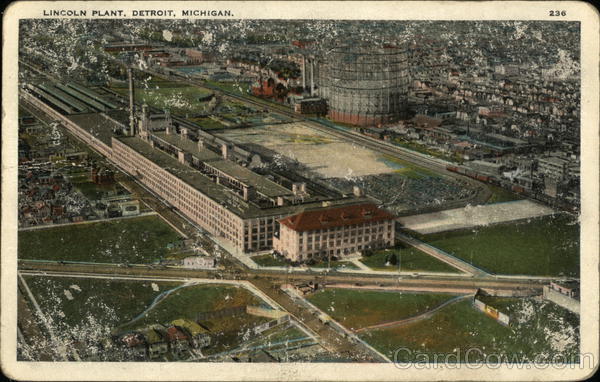 Aerial View of Lincoln Plant Detroit Michigan