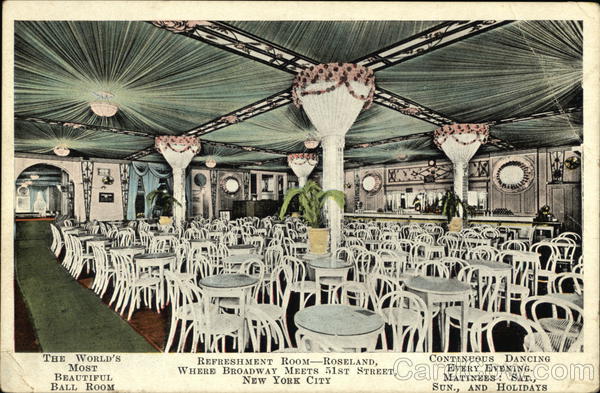 Refreshment Room - Roseland, Where Broadway Meets 51st Street New York