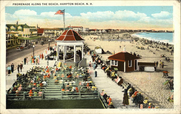 Promenade along the Beach Hampton Beach New Hampshire