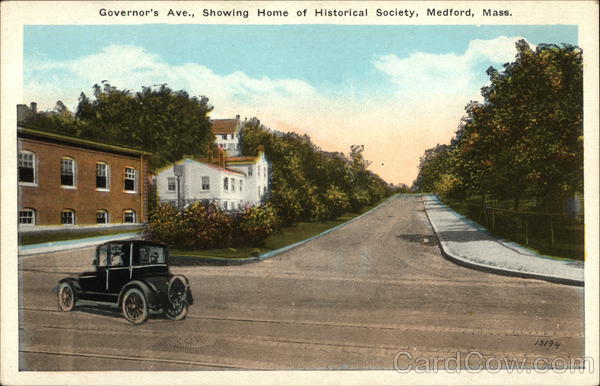 Governor's Avenue, Showing Home of Historical Society Medford Massachusetts
