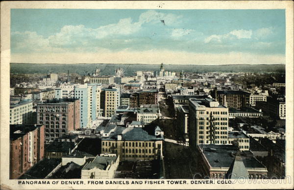 Panorama of Denver, from Daniels and Fisher Tower Colorado
