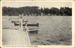 Diving Pier, Lake Pearl Postcard