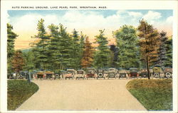 Auto Parking Ground, Lake Pearl Park Postcard