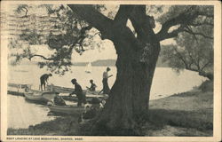 Boat Landing at lake Massapoag Postcard