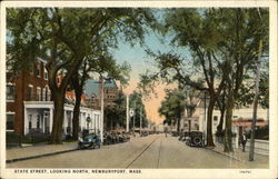 State Street. Looking North Newburyport, MA Postcard Postcard Postcard