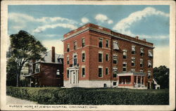 Nurses' Home at Jewish Hospital Postcard
