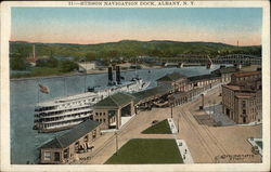 Hudson Navigation Dock Albany, NY Postcard Postcard Postcard