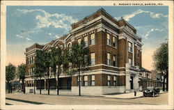 Masonic Temple Marion, IN Postcard Postcard Postcard