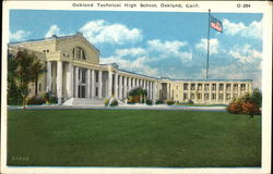 Oakland Technical High School California Postcard Postcard Postcard