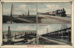 Bakersfield Oilfields California Postcard Postcard Postcard