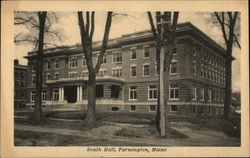 Street View of South Hall Postcard