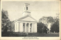 Storrs Community Church, Connecticut Agricultural College Postcard Postcard Postcard