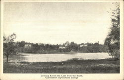 Looking Across the Lake from the South, Connecticut Agricultural College Postcard