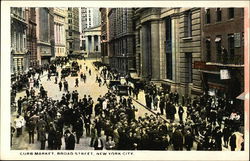 Curb Market , Broad Street New York, NY Postcard Postcard Postcard