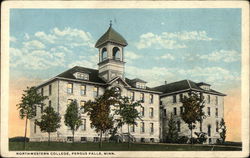 Northwestern College and Grounds Fergus Falls, MN Postcard Postcard Postcard