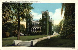 Library of LeHigh University Postcard