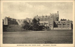 Wellesley College - Severance Hall and Tower Court Postcard