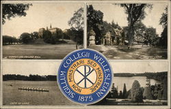 Wellesley College - Sigillum Collegii Wellesleiani 1875 Postcard