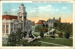 University Campus, Syracuse University Postcard
