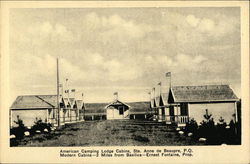 American Camping Lodge Cabins Postcard