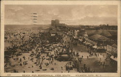 Beach and Boardwalk, View South Postcard