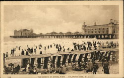 The Beach at Steel Pier Postcard