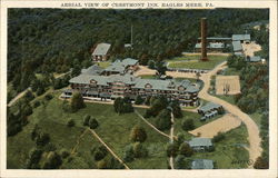 Aerial View of Crestmont Inn Eagles Mere, PA Postcard Postcard Postcard