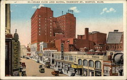 Elks Club and Hotel, Tremont Street Postcard