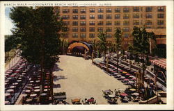 Edgewater Beach Hotel - Beach Walk Chicago, IL Postcard Postcard Postcard