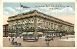 Churchill's New York, NY Postcard Postcard Postcard